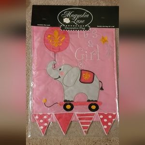 It's A Girl Double Sided Garden Flag